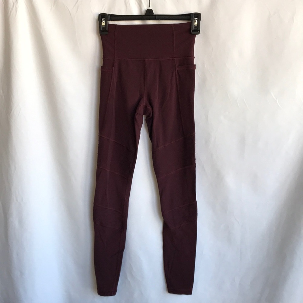 Athleta brown leggings with side pockets, size XXS